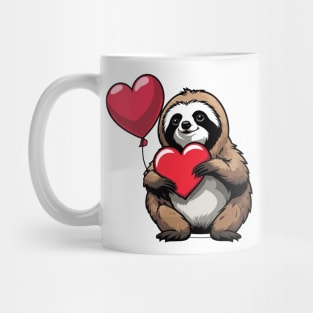 Sloth Heart Balloon - Valentines Day Mug